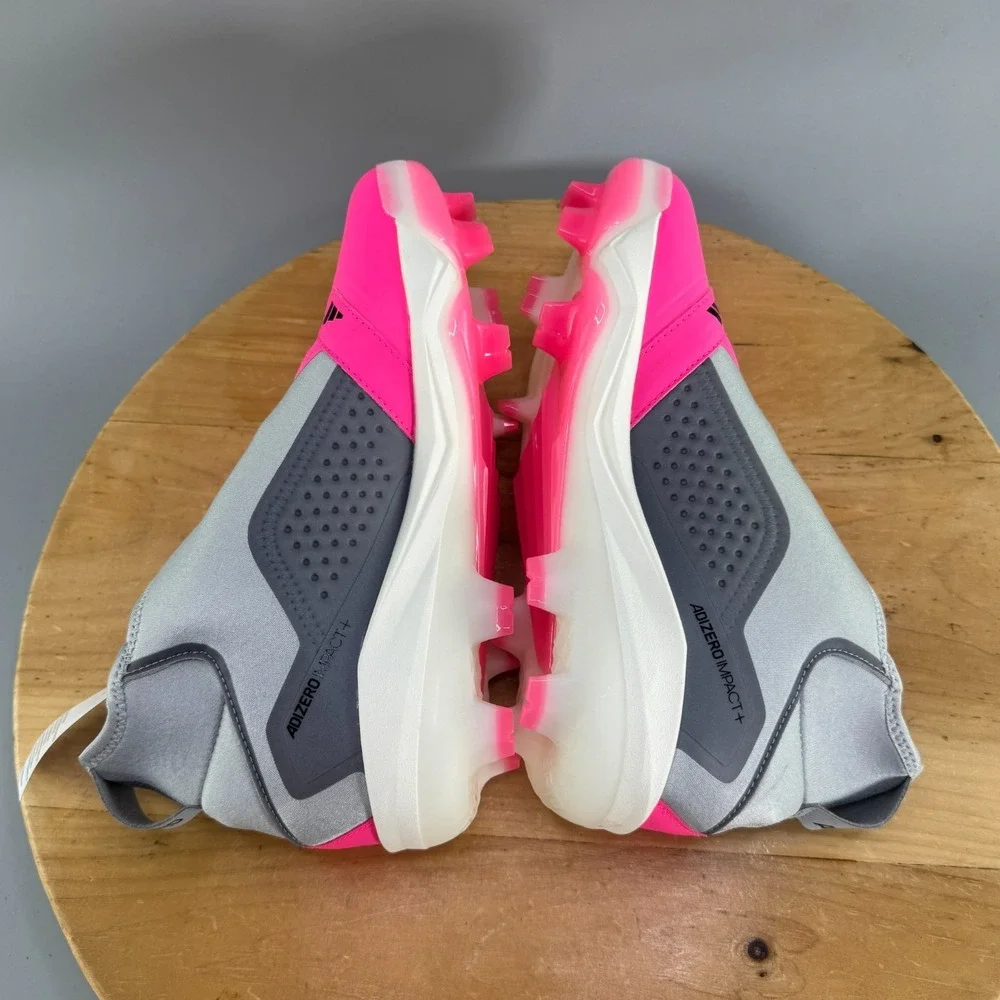 Adidas Adizero Impact+ TPU BSB Men's Size 12.5 Baseball Cleats Molded Pink Grey‎